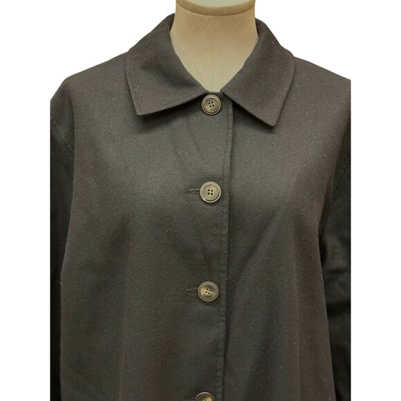 Harve Bernard Vintage Black Light Weight Wool Plus Size Coat 20 W - Picture 5 of 9